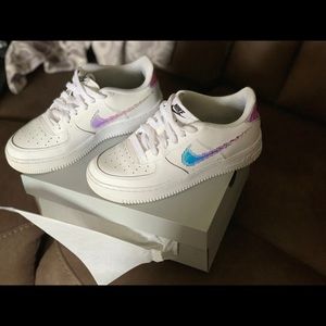 Nike “ iridescent” Air Force 1